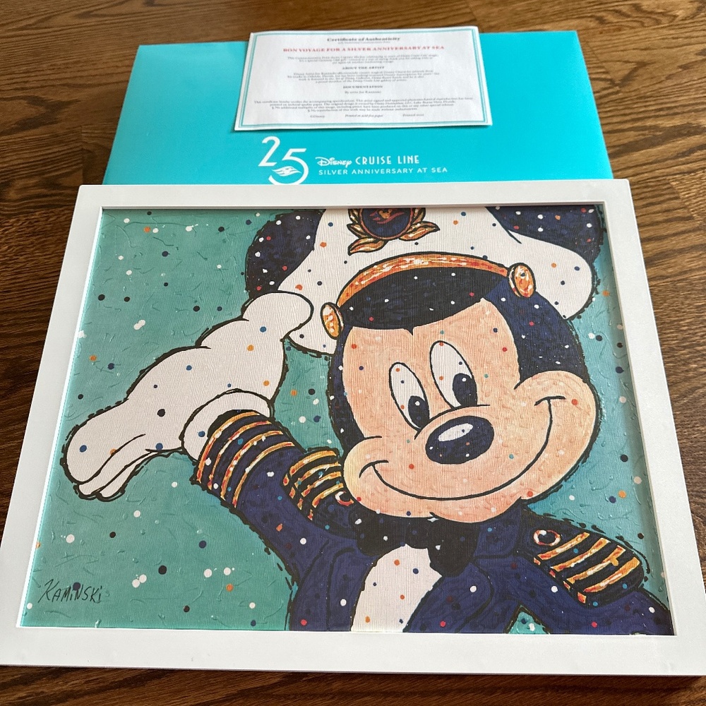 Disney Cruise Mickey Bon Voyage For A Silver Anniversary At Sea Framed Print